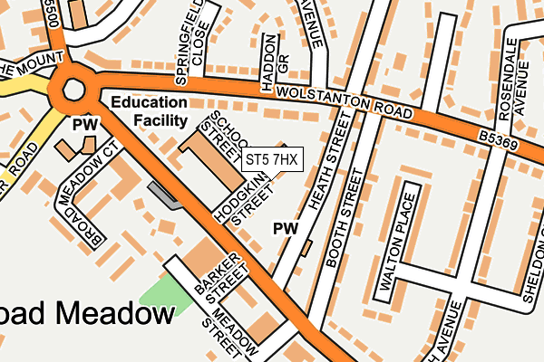 ST5 7HX map - OS OpenMap – Local (Ordnance Survey) ST5 7HX map - OS OpenMap – Local (Ordnance Survey)