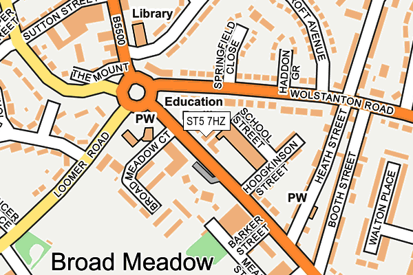 ST5 7HZ map - OS OpenMap – Local (Ordnance Survey) ST5 7HZ map - OS OpenMap – Local (Ordnance Survey)