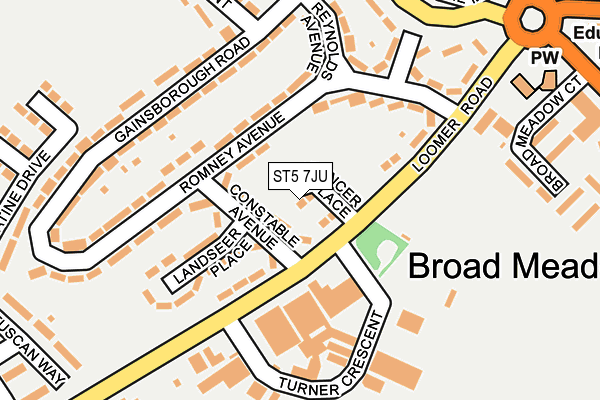 ST5 7JU map - OS OpenMap – Local (Ordnance Survey) ST5 7JU map - OS OpenMap – Local (Ordnance Survey)