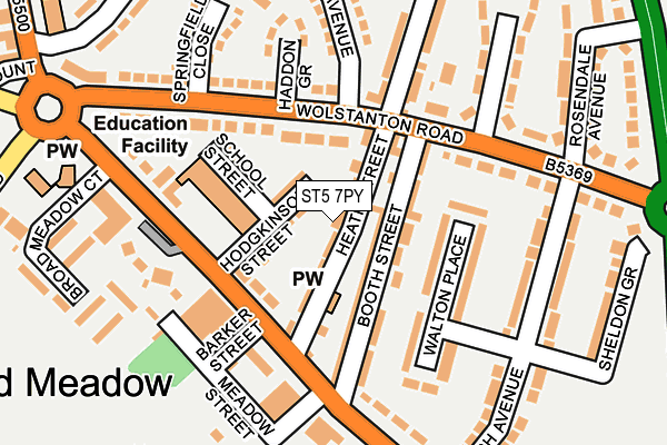ST5 7PY map - OS OpenMap – Local (Ordnance Survey) ST5 7PY map - OS OpenMap – Local (Ordnance Survey)