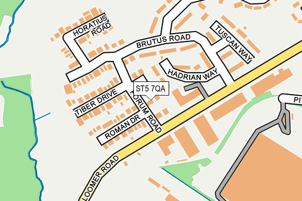 ST5 7QA map - OS OpenMap – Local (Ordnance Survey) ST5 7QA map - OS OpenMap – Local (Ordnance Survey)