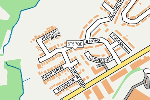 ST5 7QE map - OS OpenMap – Local (Ordnance Survey) ST5 7QE map - OS OpenMap – Local (Ordnance Survey)