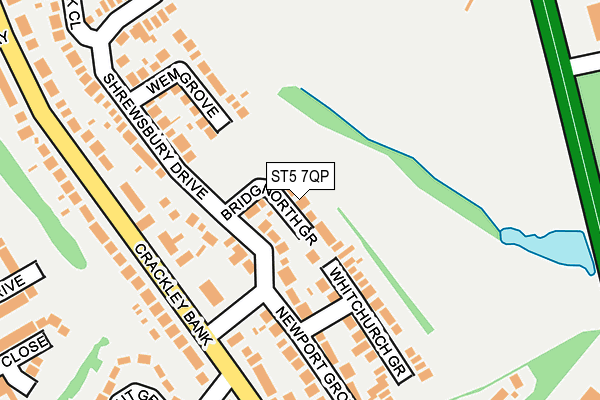 ST5 7QP map - OS OpenMap – Local (Ordnance Survey) ST5 7QP map - OS OpenMap – Local (Ordnance Survey)