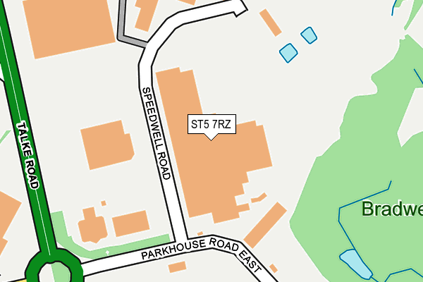 ST5 7RZ map - OS OpenMap – Local (Ordnance Survey) ST5 7RZ map - OS OpenMap – Local (Ordnance Survey)
