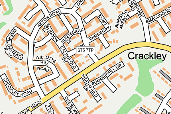 ST5 7TP map - OS OpenMap – Local (Ordnance Survey)
