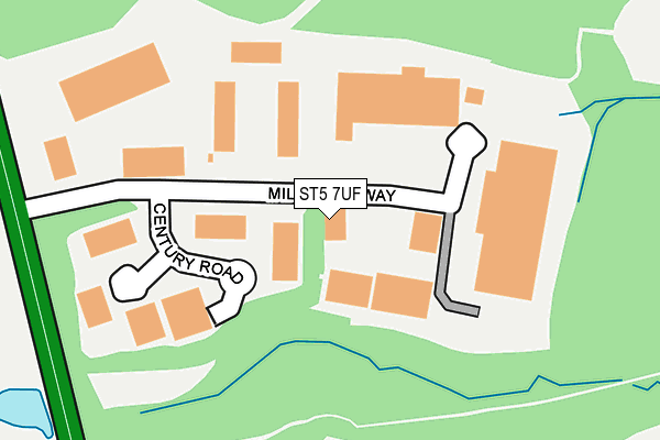 ST5 7UF map - OS OpenMap – Local (Ordnance Survey) ST5 7UF map - OS OpenMap – Local (Ordnance Survey)