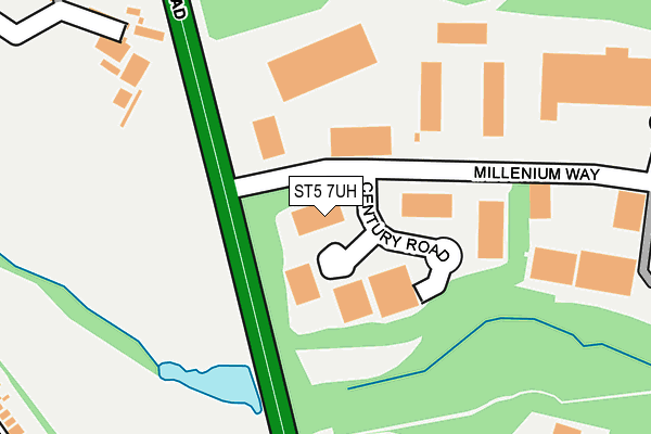 ST5 7UH map - OS OpenMap – Local (Ordnance Survey) ST5 7UH map - OS OpenMap – Local (Ordnance Survey)