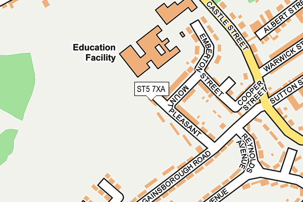 ST5 7XA map - OS OpenMap – Local (Ordnance Survey) ST5 7XA map - OS OpenMap – Local (Ordnance Survey)