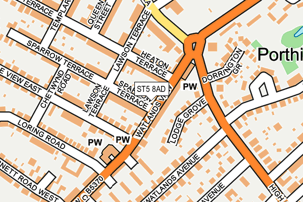 ST5 8AD map - OS OpenMap – Local (Ordnance Survey) ST5 8AD map - OS OpenMap – Local (Ordnance Survey)