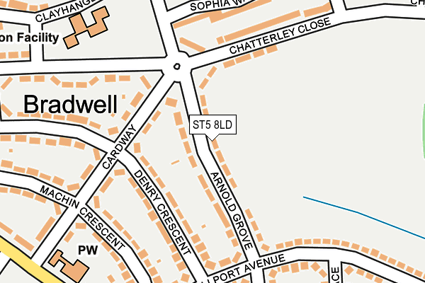 ST5 8LD map - OS OpenMap – Local (Ordnance Survey)