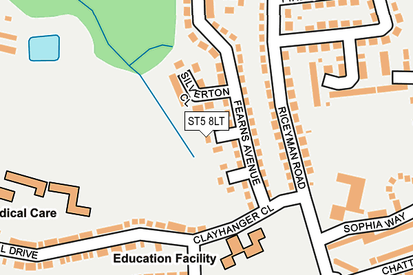 ST5 8LT map - OS OpenMap – Local (Ordnance Survey) ST5 8LT map - OS OpenMap – Local (Ordnance Survey)