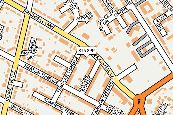 ST5 8PP map - OS OpenMap – Local (Ordnance Survey) ST5 8PP map - OS OpenMap – Local (Ordnance Survey)