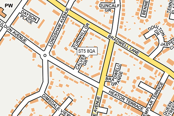 ST5 8QA map - OS OpenMap – Local (Ordnance Survey) ST5 8QA map - OS OpenMap – Local (Ordnance Survey)