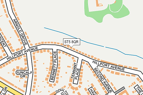 ST5 8QR map - OS OpenMap – Local (Ordnance Survey) ST5 8QR map - OS OpenMap – Local (Ordnance Survey)