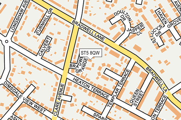 ST5 8QW map - OS OpenMap – Local (Ordnance Survey) ST5 8QW map - OS OpenMap – Local (Ordnance Survey)