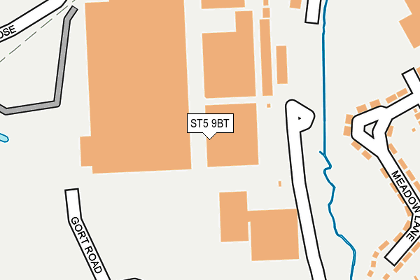 ST5 9BT map - OS OpenMap – Local (Ordnance Survey) ST5 9BT map - OS OpenMap – Local (Ordnance Survey)