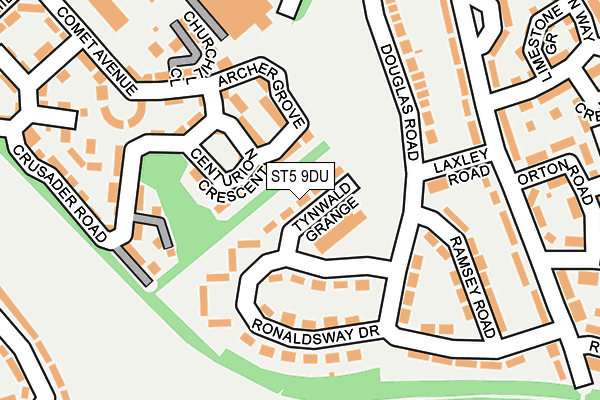 ST5 9DU map - OS OpenMap – Local (Ordnance Survey) ST5 9DU map - OS OpenMap – Local (Ordnance Survey)