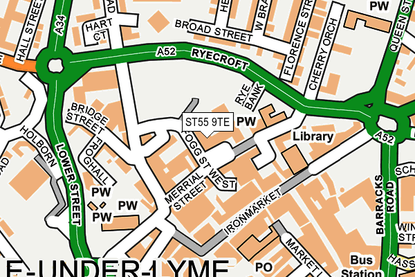 ST55 9TE map - OS OpenMap – Local (Ordnance Survey) ST55 9TE map - OS OpenMap – Local (Ordnance Survey)