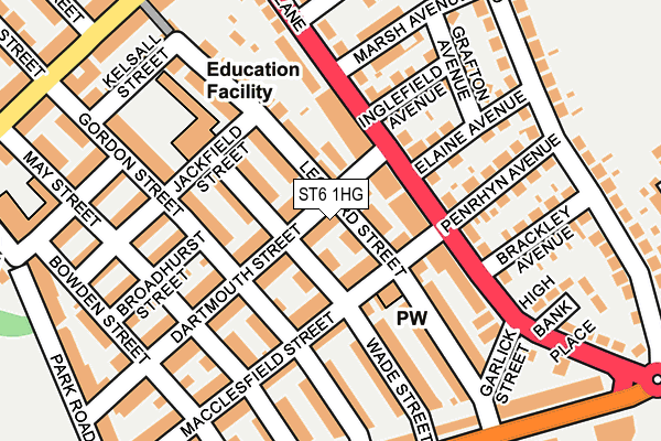 ST6 1HG map - OS OpenMap – Local (Ordnance Survey) ST6 1HG map - OS OpenMap – Local (Ordnance Survey)