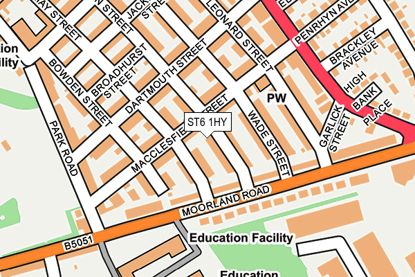 ST6 1HY map - OS OpenMap – Local (Ordnance Survey) ST6 1HY map - OS OpenMap – Local (Ordnance Survey)