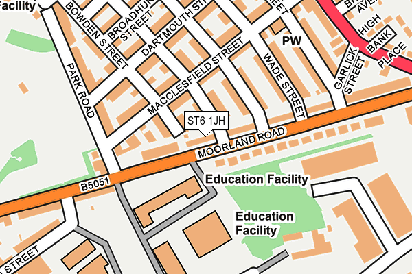 ST6 1JH map - OS OpenMap – Local (Ordnance Survey) ST6 1JH map - OS OpenMap – Local (Ordnance Survey)
