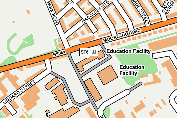 ST6 1JJ map - OS OpenMap – Local (Ordnance Survey) ST6 1JJ map - OS OpenMap – Local (Ordnance Survey)