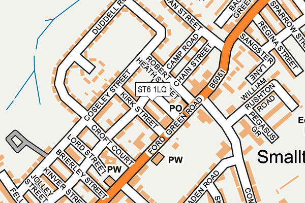 ST6 1LQ map - OS OpenMap – Local (Ordnance Survey) ST6 1LQ map - OS OpenMap – Local (Ordnance Survey)