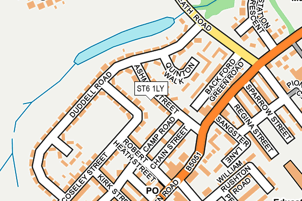 ST6 1LY map - OS OpenMap – Local (Ordnance Survey) ST6 1LY map - OS OpenMap – Local (Ordnance Survey)
