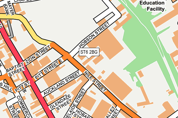 ST6 2BG map - OS OpenMap – Local (Ordnance Survey) ST6 2BG map - OS OpenMap – Local (Ordnance Survey)