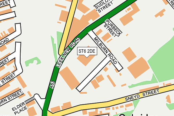 ST6 2DE map - OS OpenMap – Local (Ordnance Survey) ST6 2DE map - OS OpenMap – Local (Ordnance Survey)