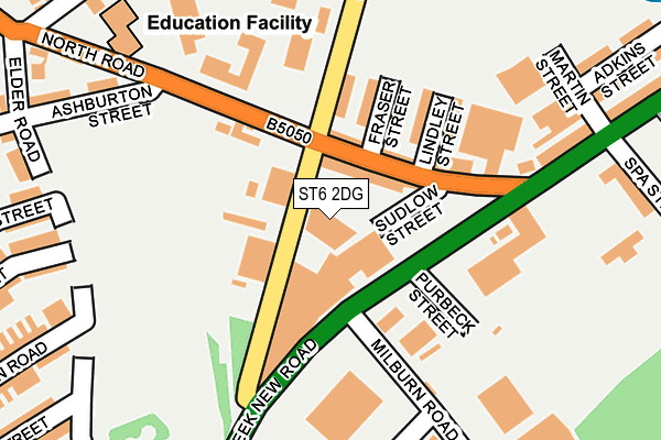 ST6 2DG map - OS OpenMap – Local (Ordnance Survey) ST6 2DG map - OS OpenMap – Local (Ordnance Survey)