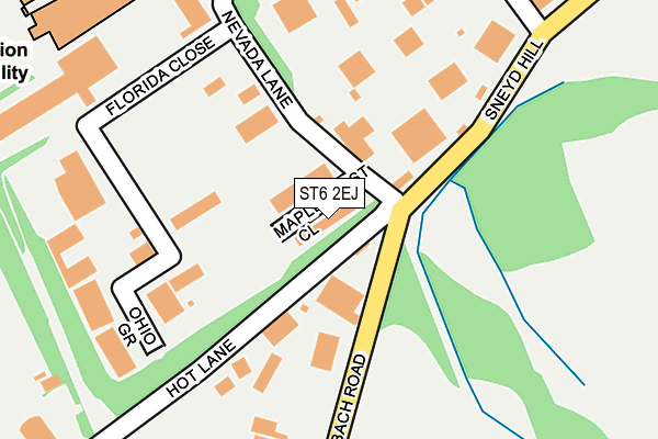 ST6 2EJ map - OS OpenMap – Local (Ordnance Survey) ST6 2EJ map - OS OpenMap – Local (Ordnance Survey)