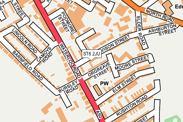 ST6 2JU map - OS OpenMap – Local (Ordnance Survey) ST6 2JU map - OS OpenMap – Local (Ordnance Survey)