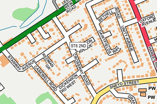 ST6 2ND map - OS OpenMap – Local (Ordnance Survey) ST6 2ND map - OS OpenMap – Local (Ordnance Survey)