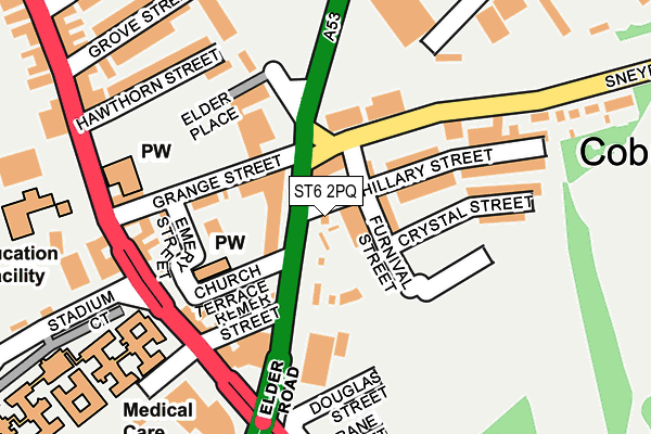 ST6 2PQ map - OS OpenMap – Local (Ordnance Survey) ST6 2PQ map - OS OpenMap – Local (Ordnance Survey)