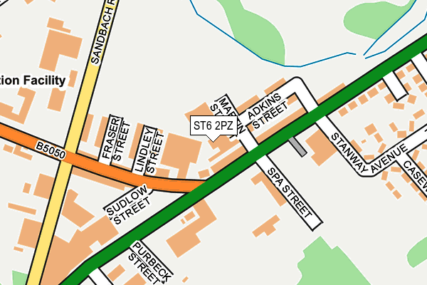 ST6 2PZ map - OS OpenMap – Local (Ordnance Survey) ST6 2PZ map - OS OpenMap – Local (Ordnance Survey)