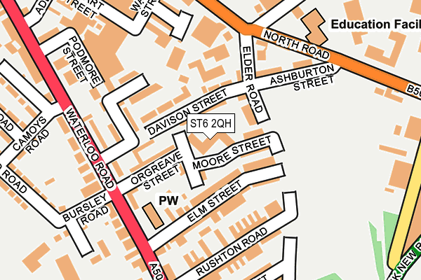 ST6 2QH map - OS OpenMap – Local (Ordnance Survey)