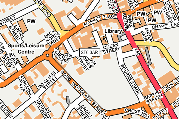 ST6 3AR map - OS OpenMap – Local (Ordnance Survey) ST6 3AR map - OS OpenMap – Local (Ordnance Survey)