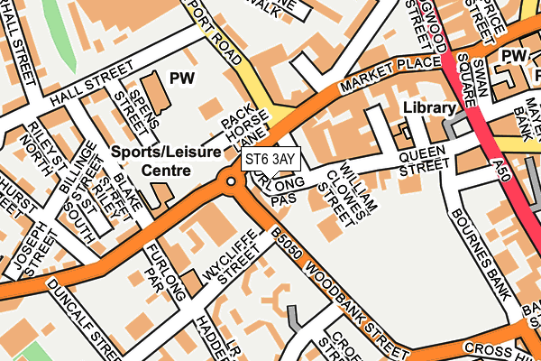 ST6 3AY map - OS OpenMap – Local (Ordnance Survey) ST6 3AY map - OS OpenMap – Local (Ordnance Survey)