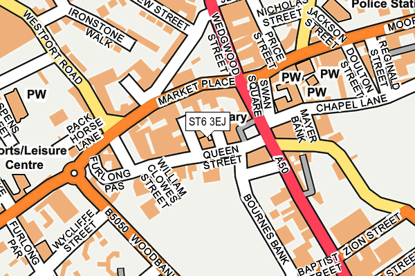 ST6 3EJ map - OS OpenMap – Local (Ordnance Survey) ST6 3EJ map - OS OpenMap – Local (Ordnance Survey)