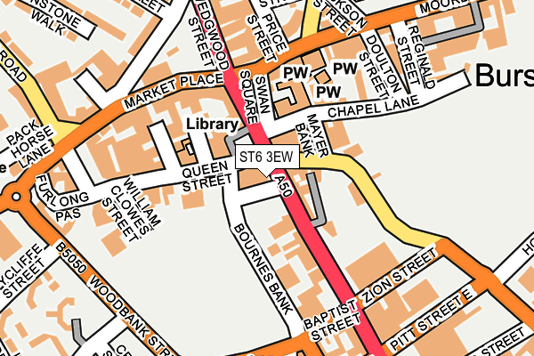 ST6 3EW map - OS OpenMap – Local (Ordnance Survey) ST6 3EW map - OS OpenMap – Local (Ordnance Survey)