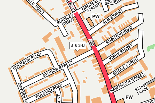 ST6 3HJ map - OS OpenMap – Local (Ordnance Survey) ST6 3HJ map - OS OpenMap – Local (Ordnance Survey)
