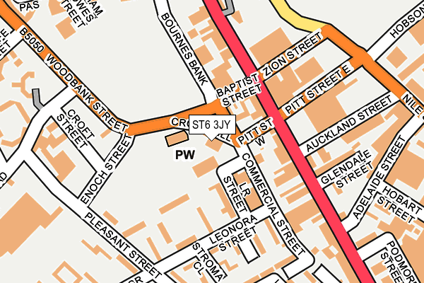 ST6 3JY map - OS OpenMap – Local (Ordnance Survey) ST6 3JY map - OS OpenMap – Local (Ordnance Survey)