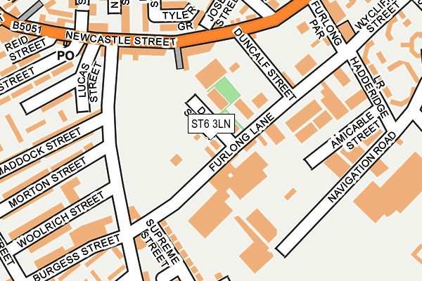 ST6 3LN map - OS OpenMap – Local (Ordnance Survey) ST6 3LN map - OS OpenMap – Local (Ordnance Survey)