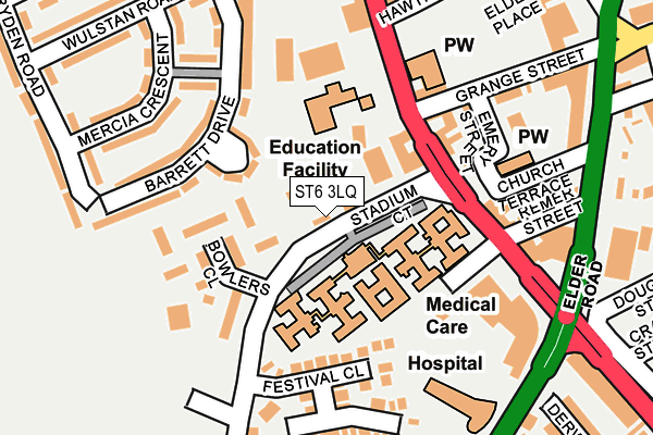 ST6 3LQ map - OS OpenMap – Local (Ordnance Survey) ST6 3LQ map - OS OpenMap – Local (Ordnance Survey)