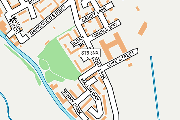 ST6 3NX map - OS OpenMap – Local (Ordnance Survey) ST6 3NX map - OS OpenMap – Local (Ordnance Survey)