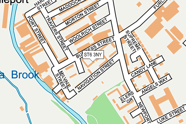 ST6 3NY map - OS OpenMap – Local (Ordnance Survey) ST6 3NY map - OS OpenMap – Local (Ordnance Survey)