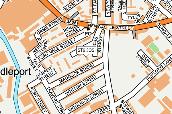 ST6 3QS map - OS OpenMap – Local (Ordnance Survey) ST6 3QS map - OS OpenMap – Local (Ordnance Survey)