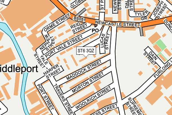 ST6 3QZ map - OS OpenMap – Local (Ordnance Survey) ST6 3QZ map - OS OpenMap – Local (Ordnance Survey)