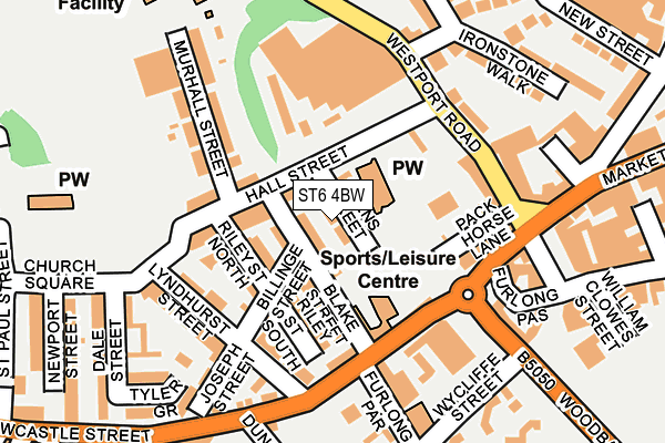 ST6 4BW map - OS OpenMap – Local (Ordnance Survey) ST6 4BW map - OS OpenMap – Local (Ordnance Survey)